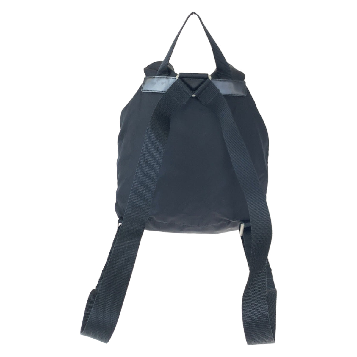 PRADA Prada Tessuto Black Silver Hardware Nylon Backpack Women's