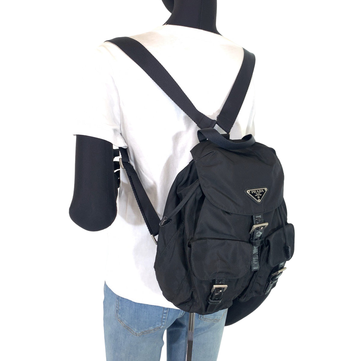 PRADA Prada Tessuto Black Nylon Backpack for Women