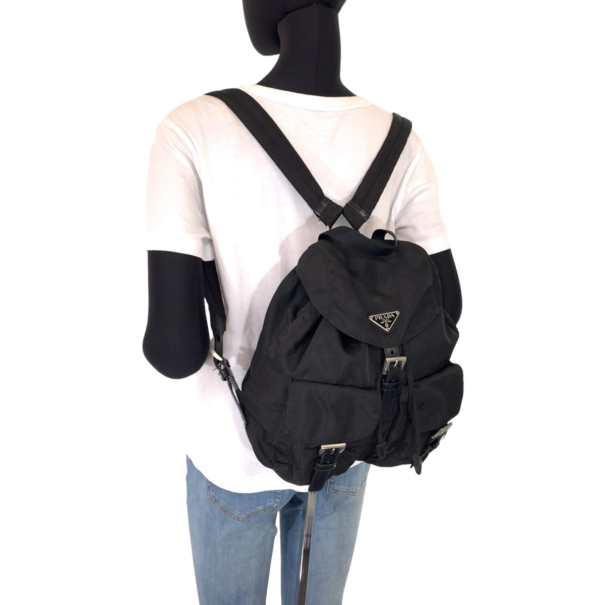 PRADA Prada Tessuto Black Nylon Backpack for Women