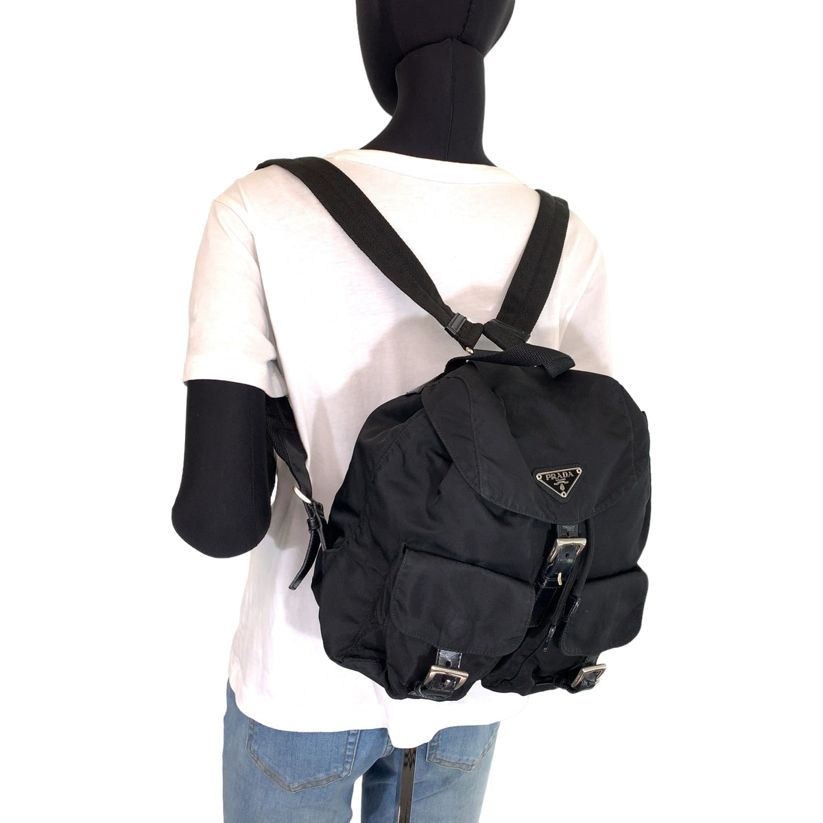 PRADA Prada Tessuto Black Nylon Backpack for Women