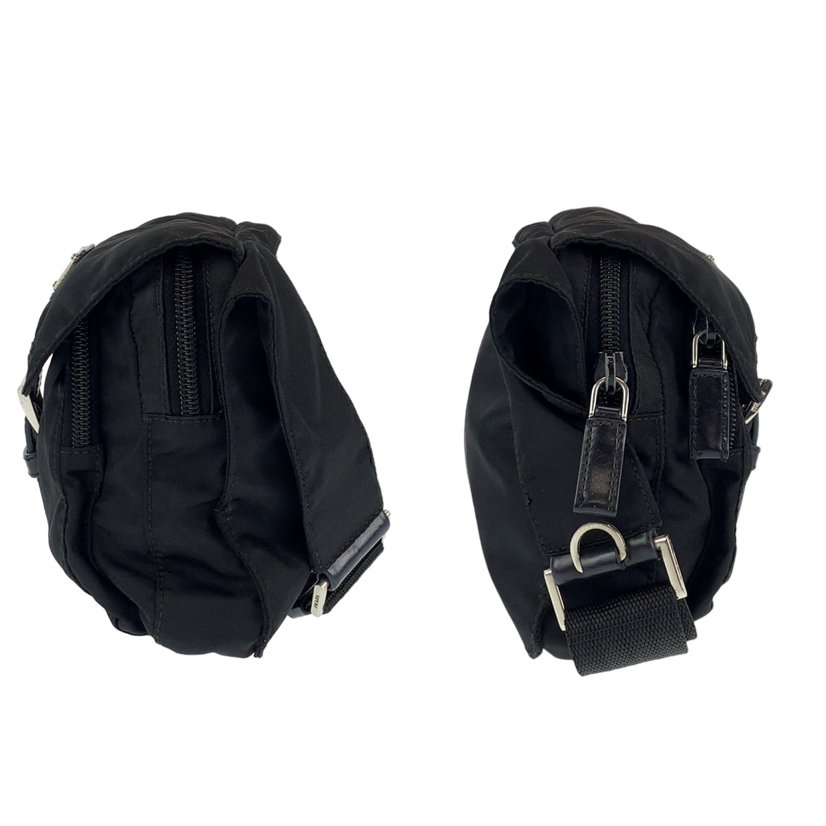 PRADA Tessuto black nylon shoulder bag for women