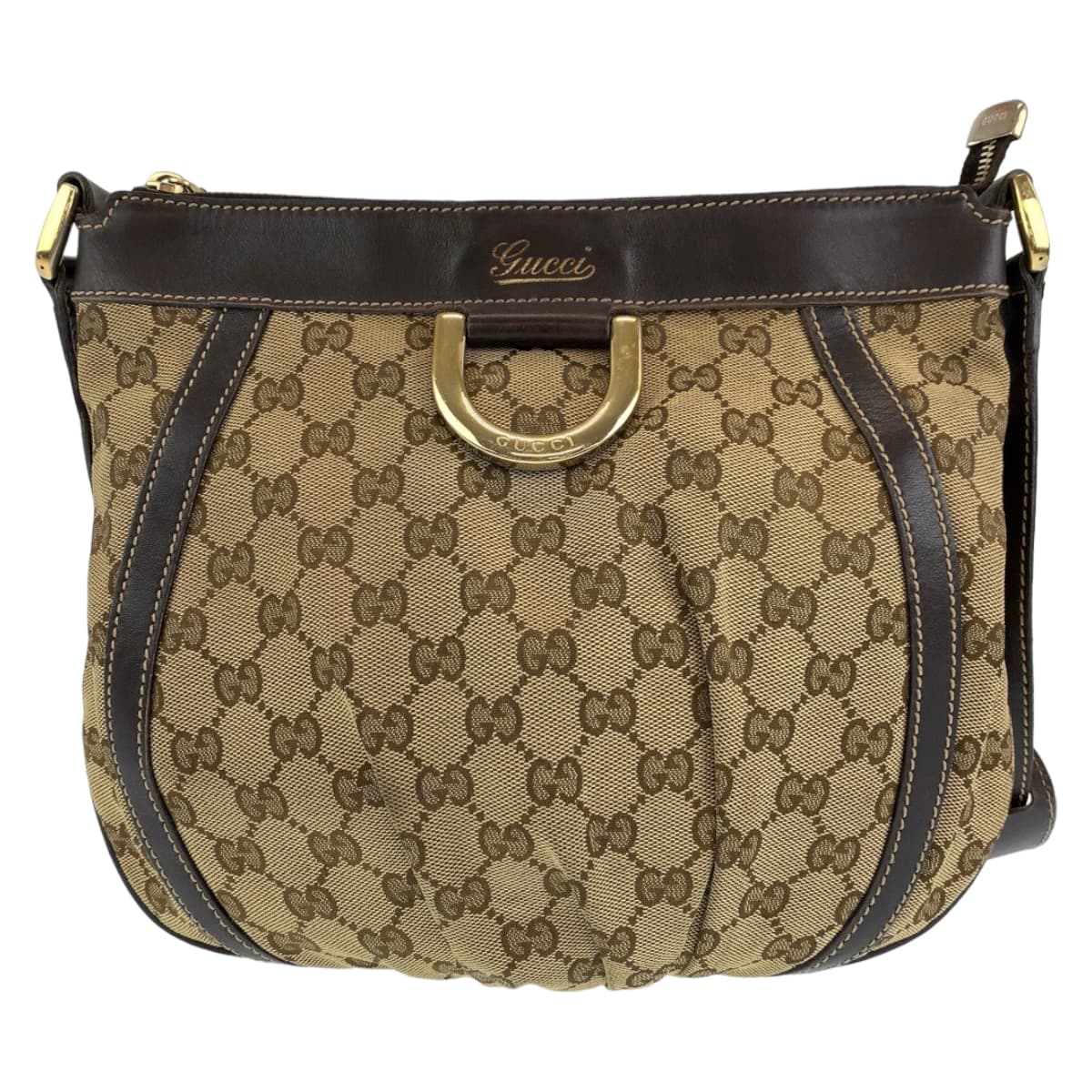 GUCCI グッチ アビー ブラウン 茶 ゴールド金具 GGキャンバス 203257 ショルダーバッグ 斜め掛け  レディース