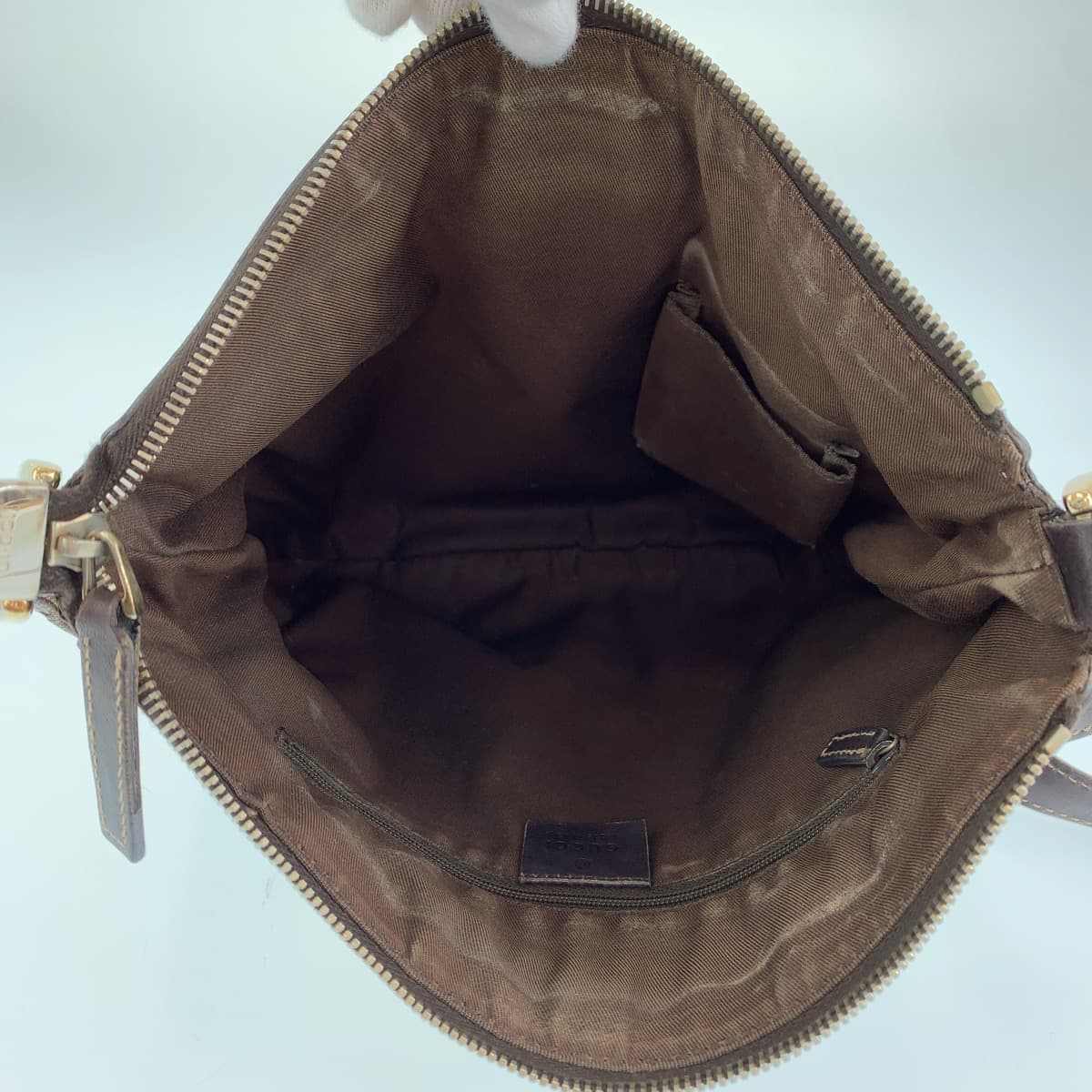 GUCCI グッチ アビー ブラウン 茶 ゴールド金具 GGキャンバス 203257 ショルダーバッグ 斜め掛け  レディース