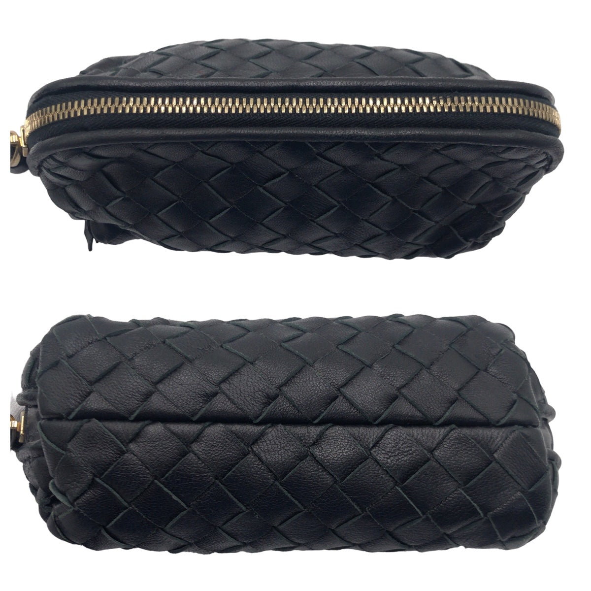 BOTTEGAVENETA ボッテガヴェネタ イントレチャート ブラック 黒 レザー 132533 V0013 1006 ポーチ アクセサリーポーチ メイクポーチ  レディース