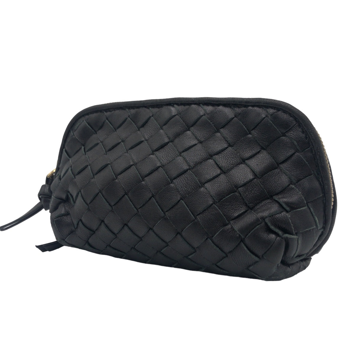BOTTEGAVENETA ボッテガヴェネタ イントレチャート ブラック 黒 レザー 132533 V0013 1006 ポーチ アクセサリーポーチ メイクポーチ  レディース