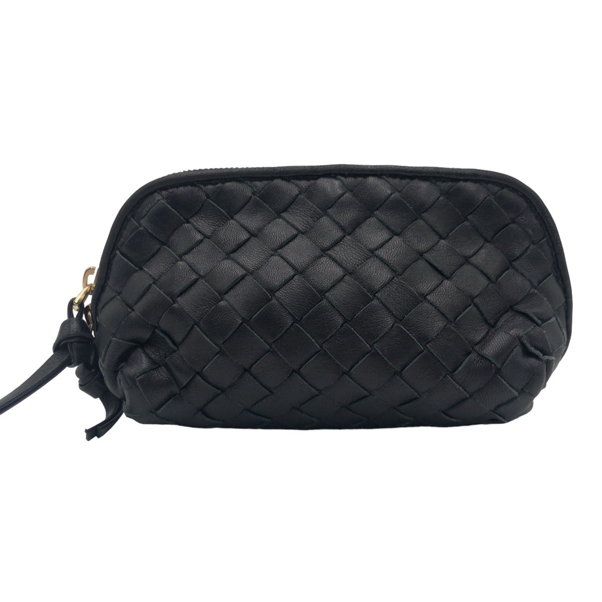 BOTTEGAVENETA ボッテガヴェネタ イントレチャート ブラック 黒 レザー 132533 V0013 1006 ポーチ アクセサリーポーチ メイクポーチ  レディース