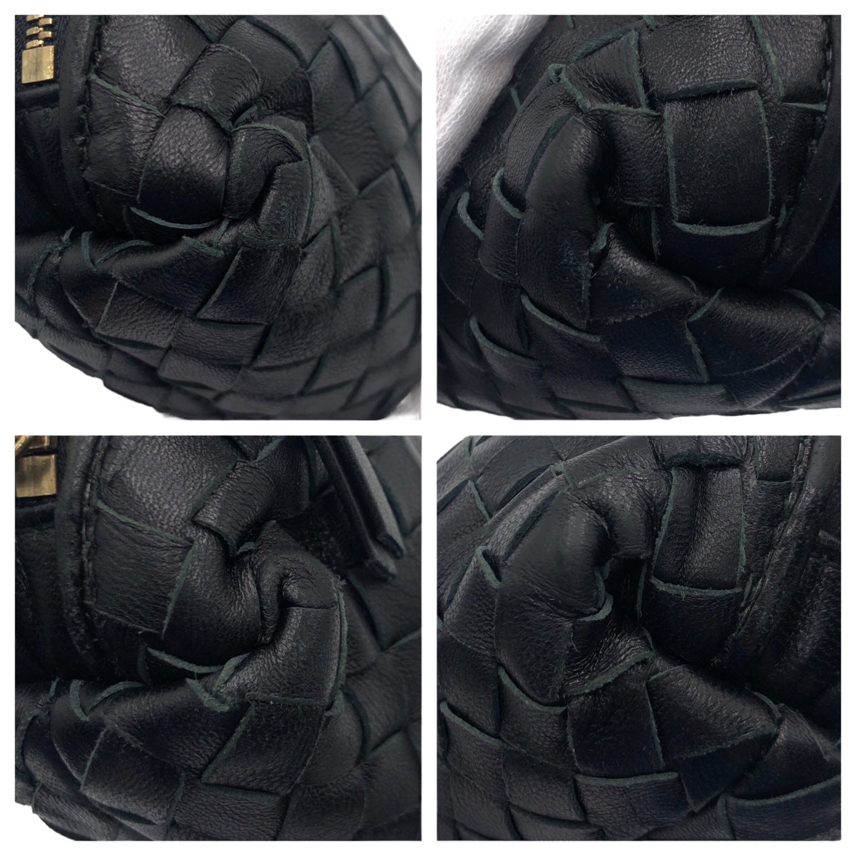 BOTTEGAVENETA ボッテガヴェネタ イントレチャート ブラック 黒 レザー 132533 V0013 1006 ポーチ アクセサリーポーチ メイクポーチ  レディース