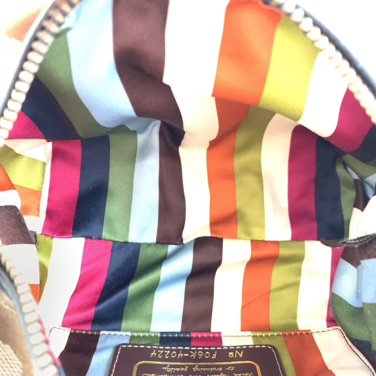 COACH コーチ シグネチャー ベージュ ブラック 黒 キャンバス / レザー 40224 ハンドバッグ アクセサリーポーチ  レディース