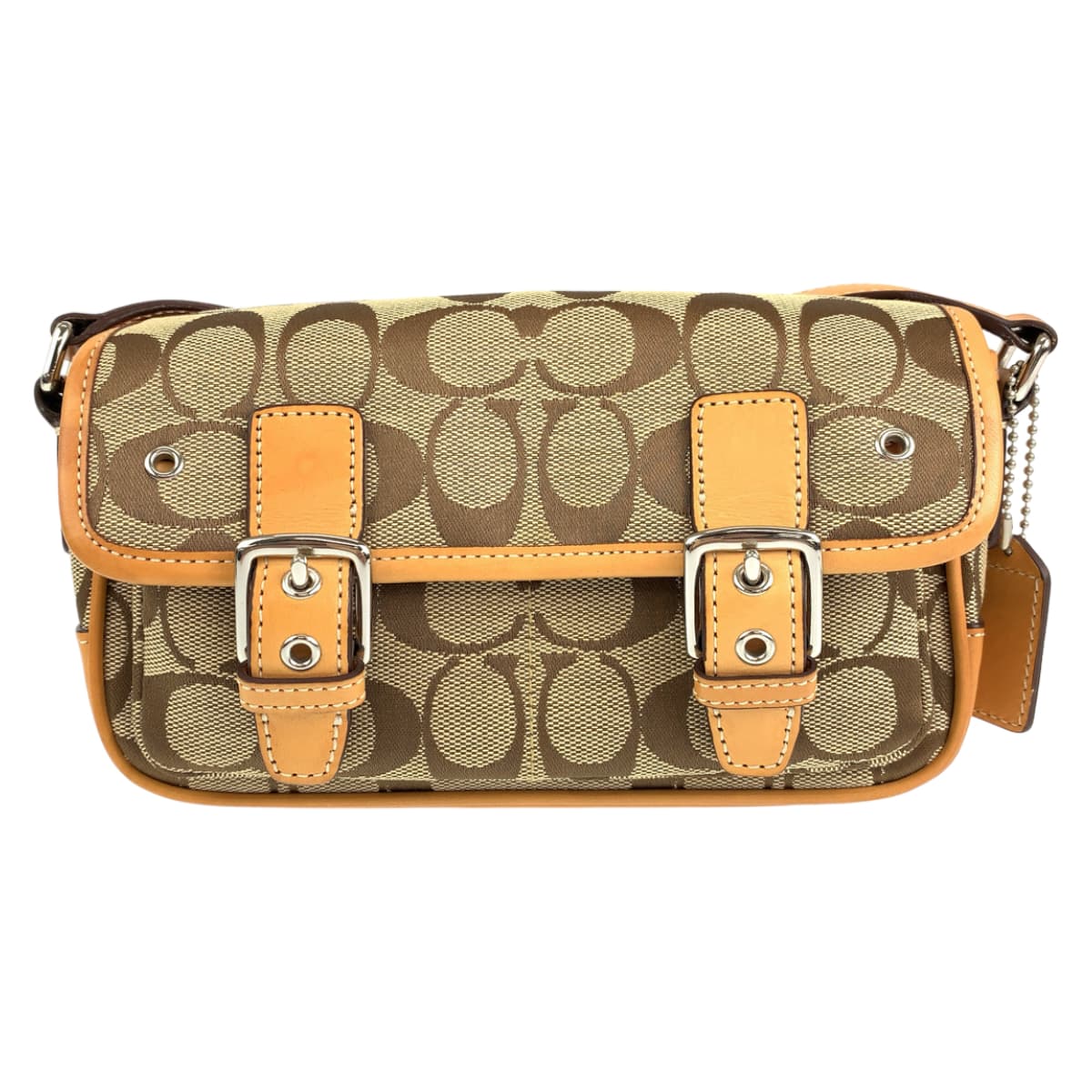 COACH コーチ シグネチャー ベージュ キャンバス / レザー 6844 ショルダーバッグ 斜め掛け  レディース