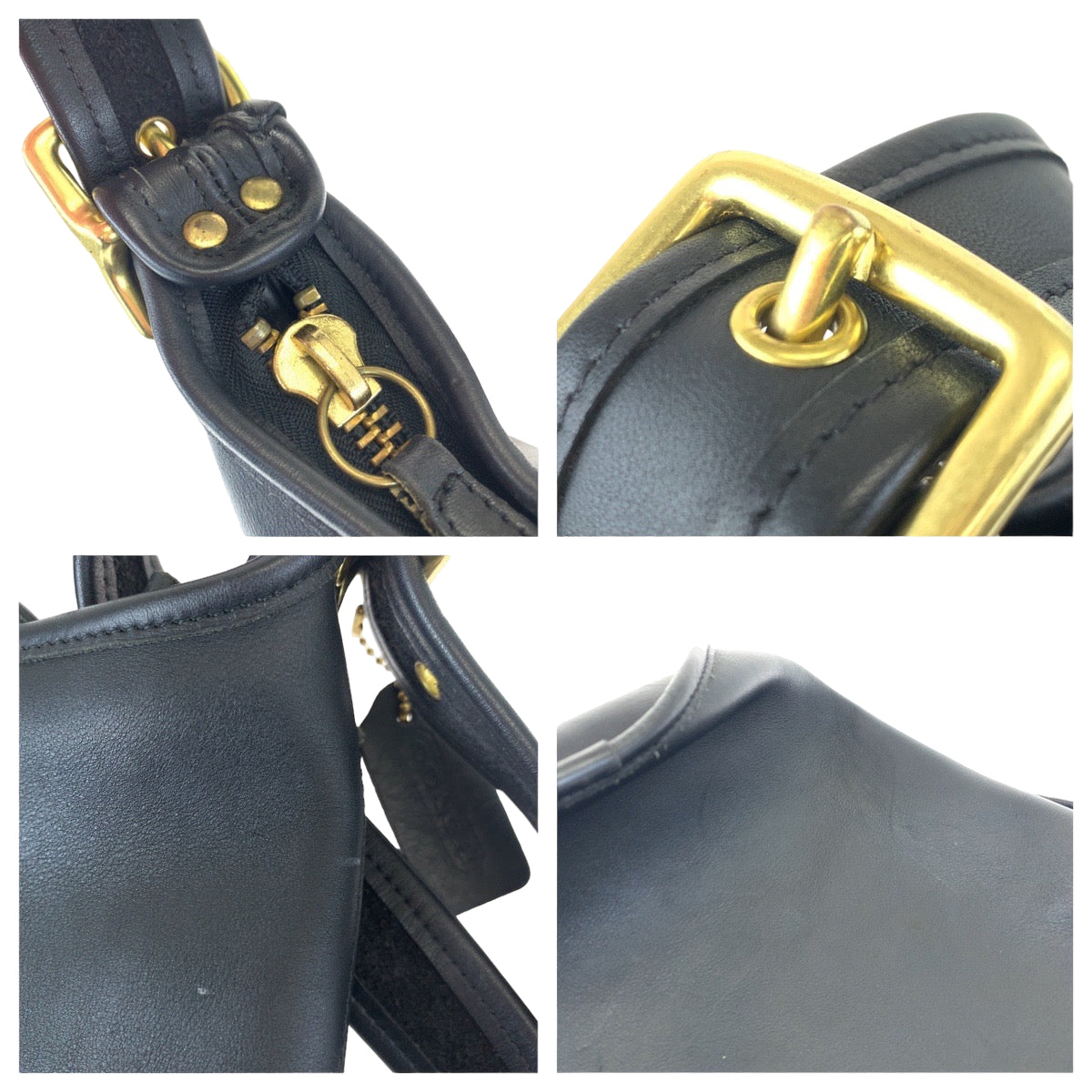 COACH コーチ オールドコーチ ダッフルバッグ ブラック 黒 レザー 9953 ショルダーバッグ 斜め掛け  レディース