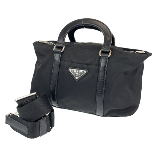 PRADA Prada Tessuto Black Nylon Shoulder Bag Handbag 2way Women's