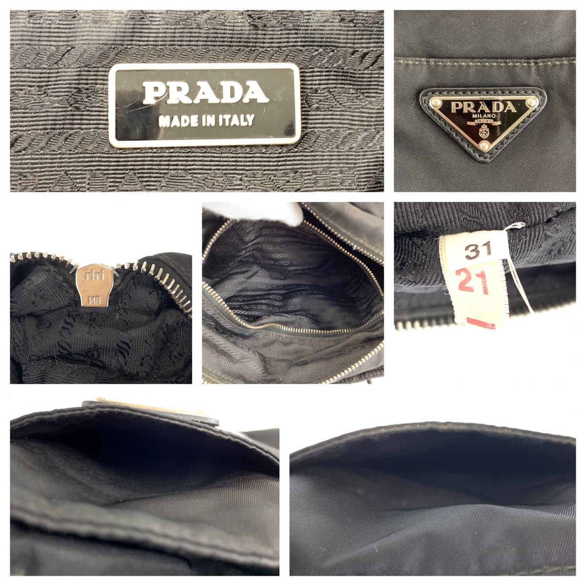 PRADA Prada Tessuto Black Nylon Shoulder Bag Handbag 2way Women's