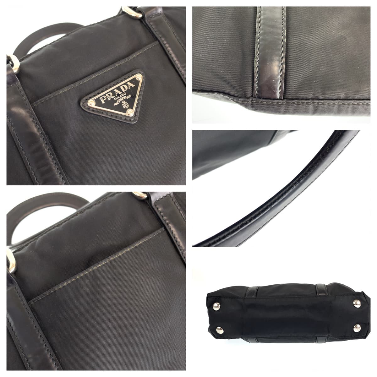 PRADA Prada Tessuto Black Nylon Shoulder Bag Handbag 2way Women's