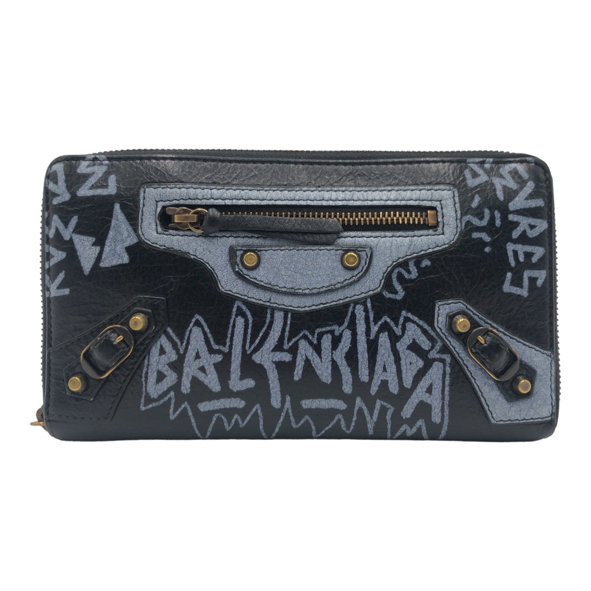 BALENCIAGA バレンシアガ クラシックコンチネンタル ブラック 黒 ゴールド金具 レザー 253036 長財布 ロングウォレット  メンズ