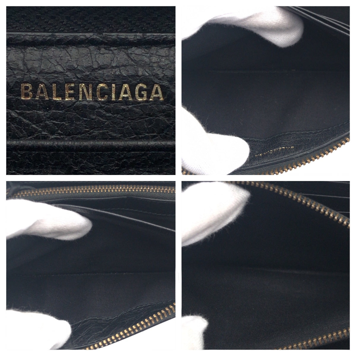 BALENCIAGA バレンシアガ クラシックコンチネンタル ブラック 黒 ゴールド金具 レザー 253036 長財布 ロングウォレット  メンズ