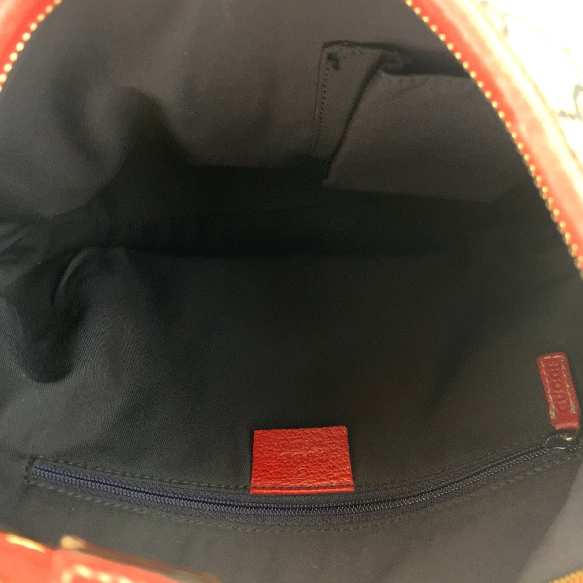 GUCCI グッチ アビー ベージュ レッド 赤 GGキャンバス 130738 ワンショルダーバッグ ハンドバッグ  レディース