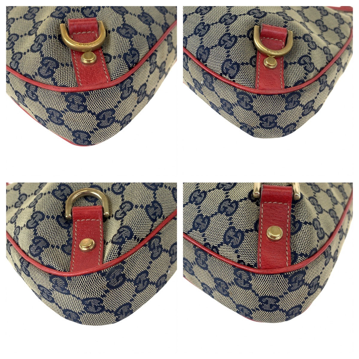 GUCCI グッチ アビー ベージュ レッド 赤 GGキャンバス 130738 ワンショルダーバッグ ハンドバッグ  レディース