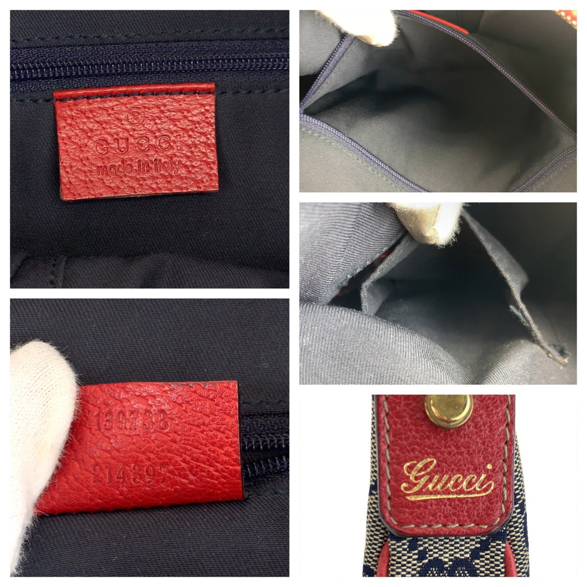 GUCCI グッチ アビー ベージュ レッド 赤 GGキャンバス 130738 ワンショルダーバッグ ハンドバッグ  レディース