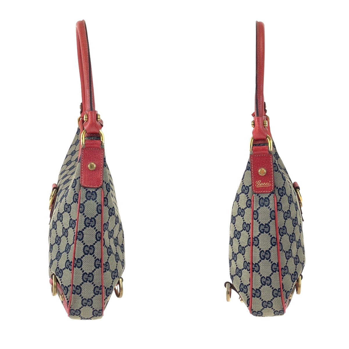 GUCCI グッチ アビー ベージュ レッド 赤 GGキャンバス 130738 ワンショルダーバッグ ハンドバッグ  レディース
