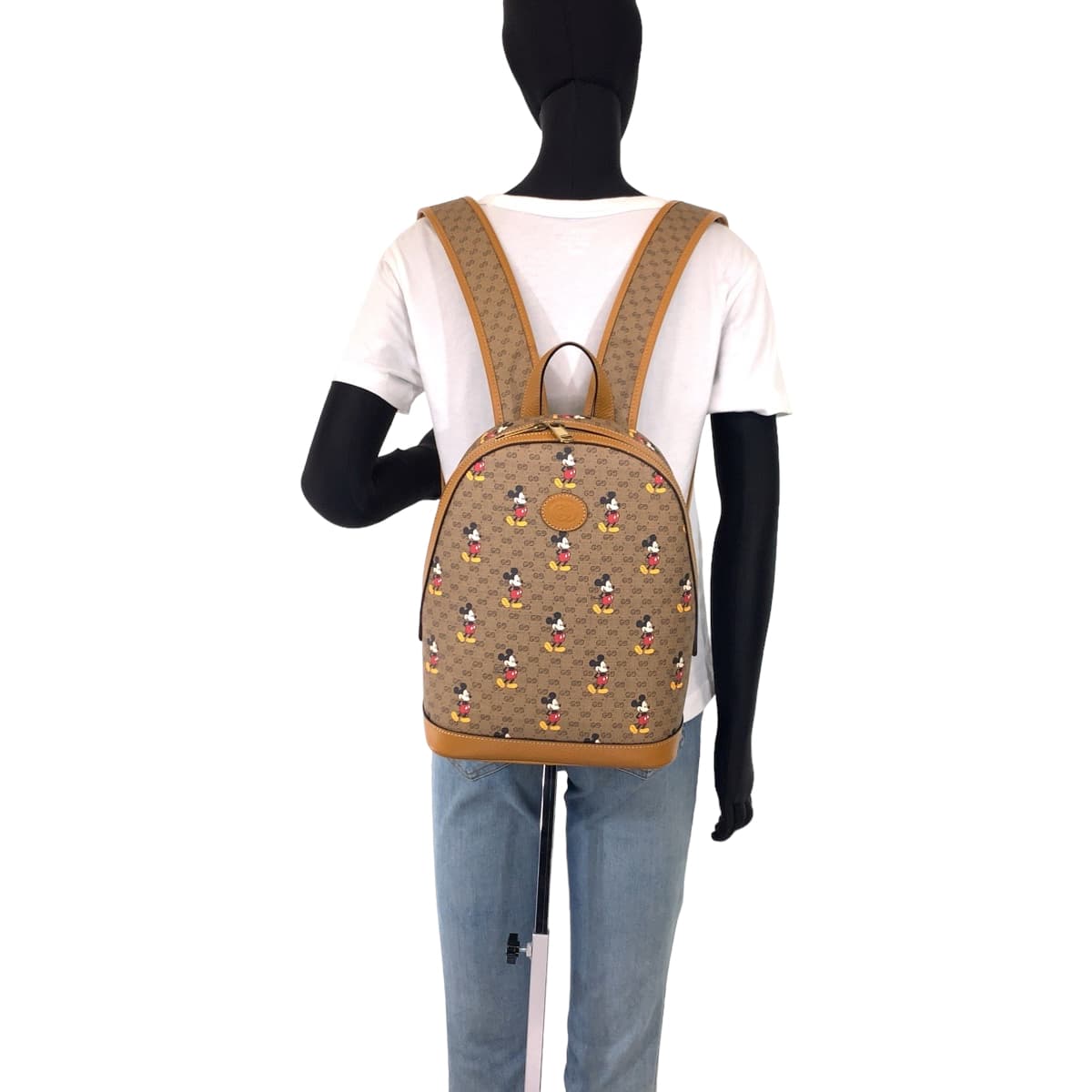 GUCCI グッチ マイクロGG ディズニーコラボ ミッキーマウス ブラウン 茶 GGスプリームキャンバス 552884 ミニリュック バックパック  レディース