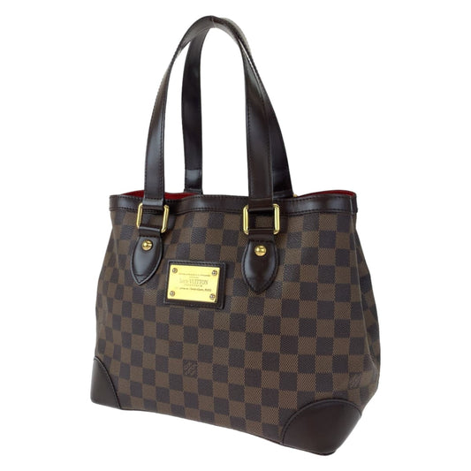 LOUIS VUITTON ルイヴィトン ダミエ ハムステッドPM ブラウン 茶 ゴールド金具 PVC N51205 トートバッグ ハンドバッグ  レディース
