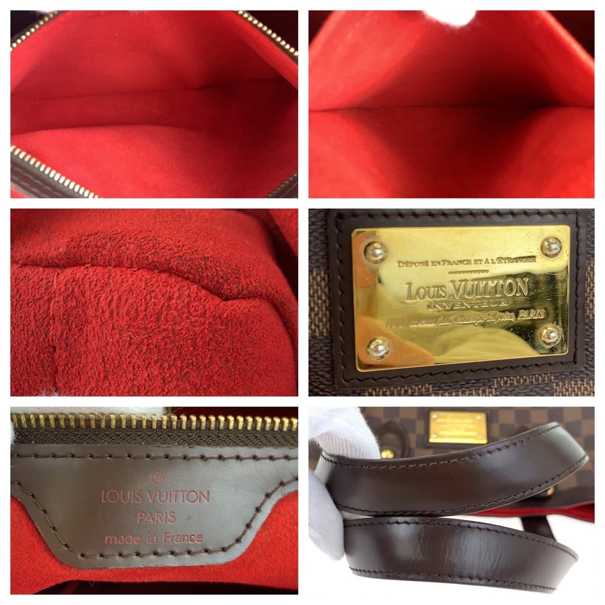 LOUIS VUITTON ルイヴィトン ダミエ ハムステッドPM ブラウン 茶 ゴールド金具 PVC N51205 トートバッグ ハンドバッグ  レディース