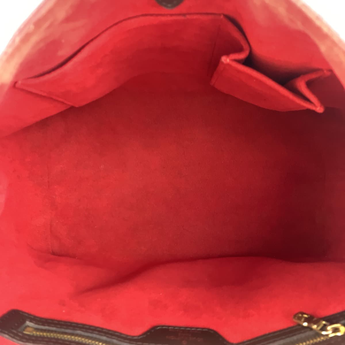 LOUIS VUITTON ルイヴィトン ダミエ ハムステッドPM ブラウン 茶 ゴールド金具 PVC N51205 トートバッグ ハンドバッグ  レディース