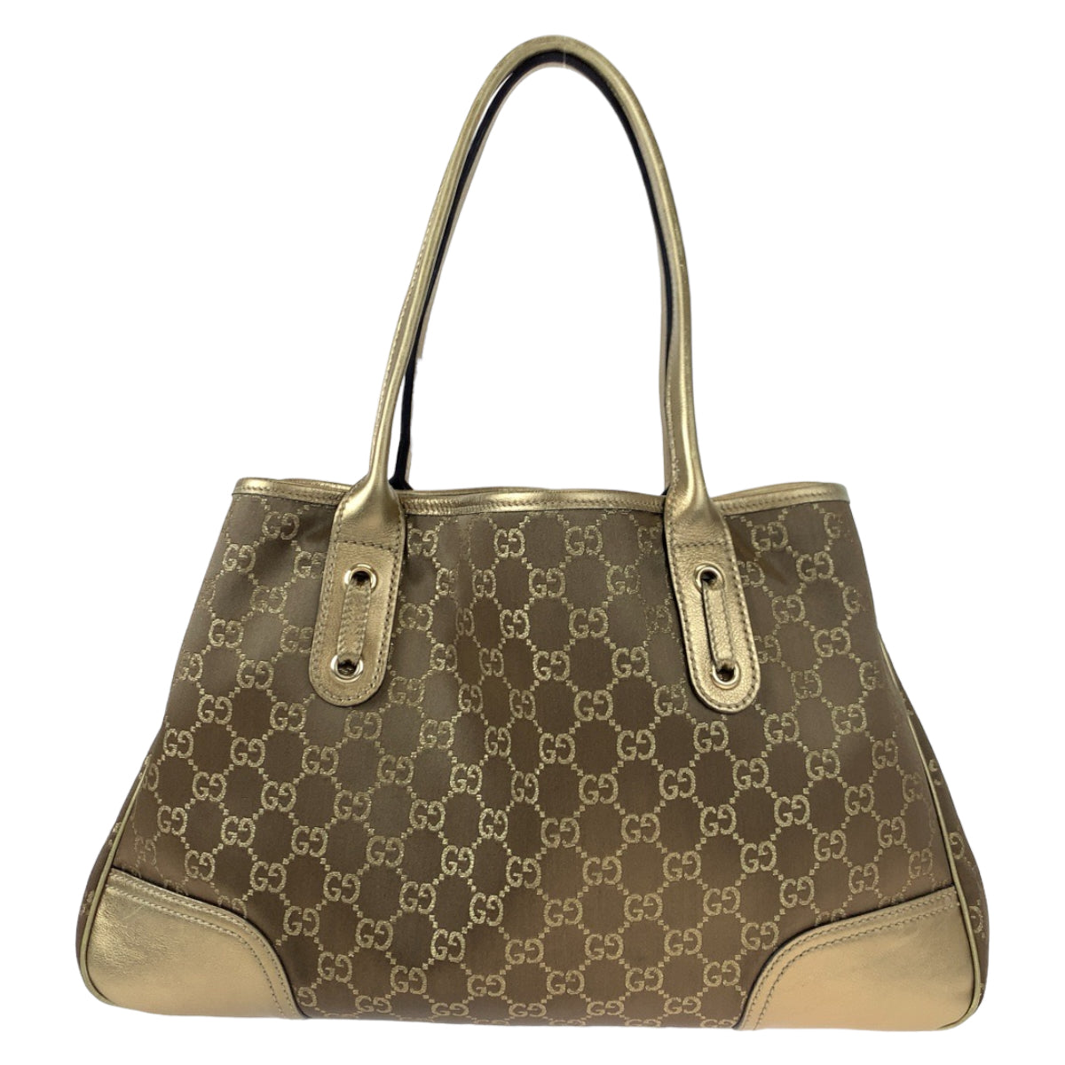 GUCCI グッチ プリンシー ブラウン 茶 ゴールド GGキャンバス / レザー 163805 トートバッグ ハンドバッグ  レディース