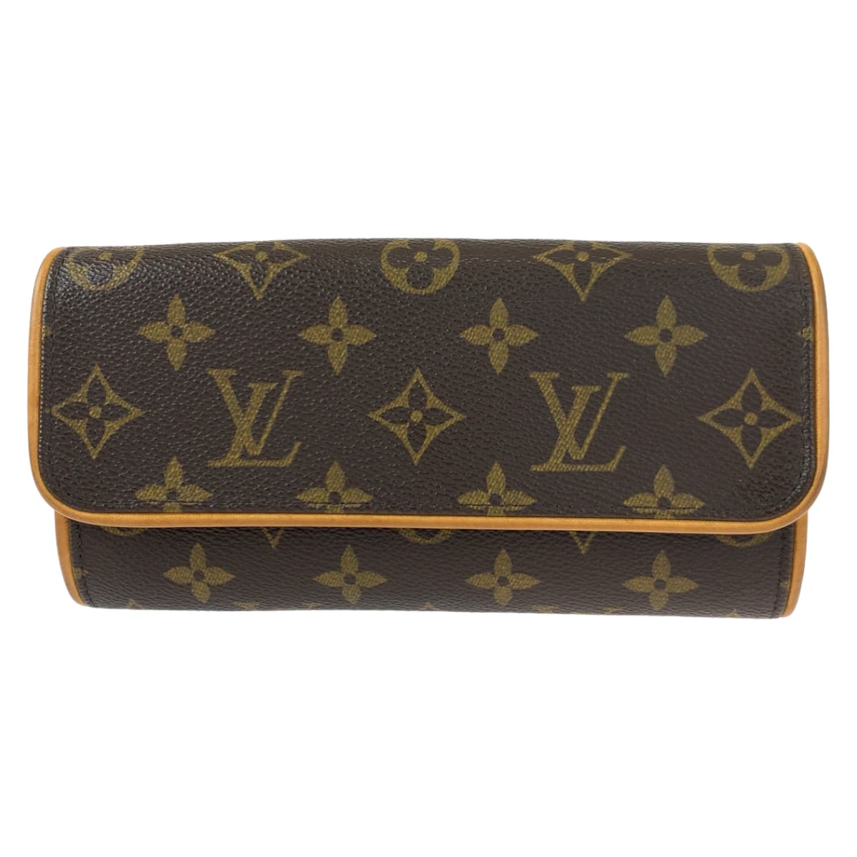 LOUIS VUITTON ルイヴィトン モノグラム ポシェットツインPM ブラウン 茶 PVC M51854 ショルダーバッグ 斜め掛け  レディース