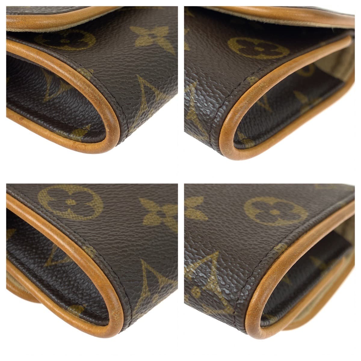 LOUIS VUITTON ルイヴィトン モノグラム ポシェットツインPM ブラウン 茶 PVC M51854 ショルダーバッグ 斜め掛け  レディース