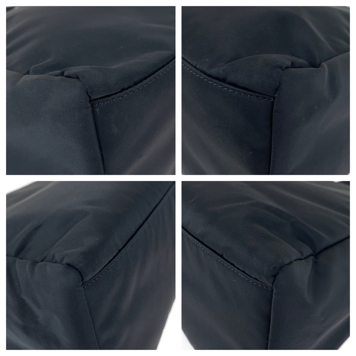 PRADA Prada Tessuto Black Nylon Handbag Tote Bag for Women