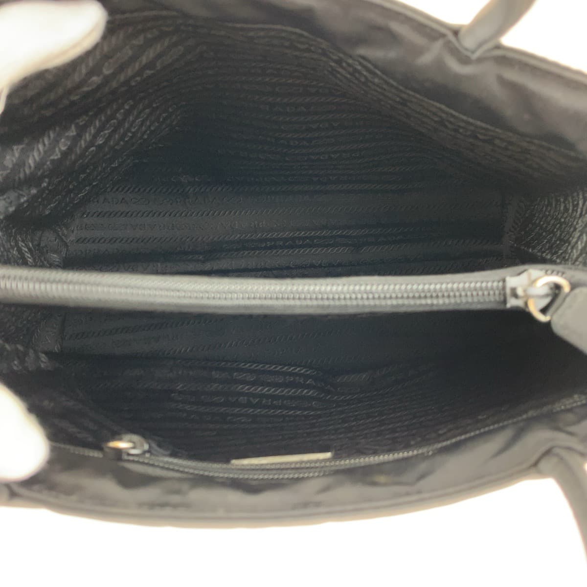 PRADA Prada Tessuto Black Nylon Handbag Tote Bag for Women