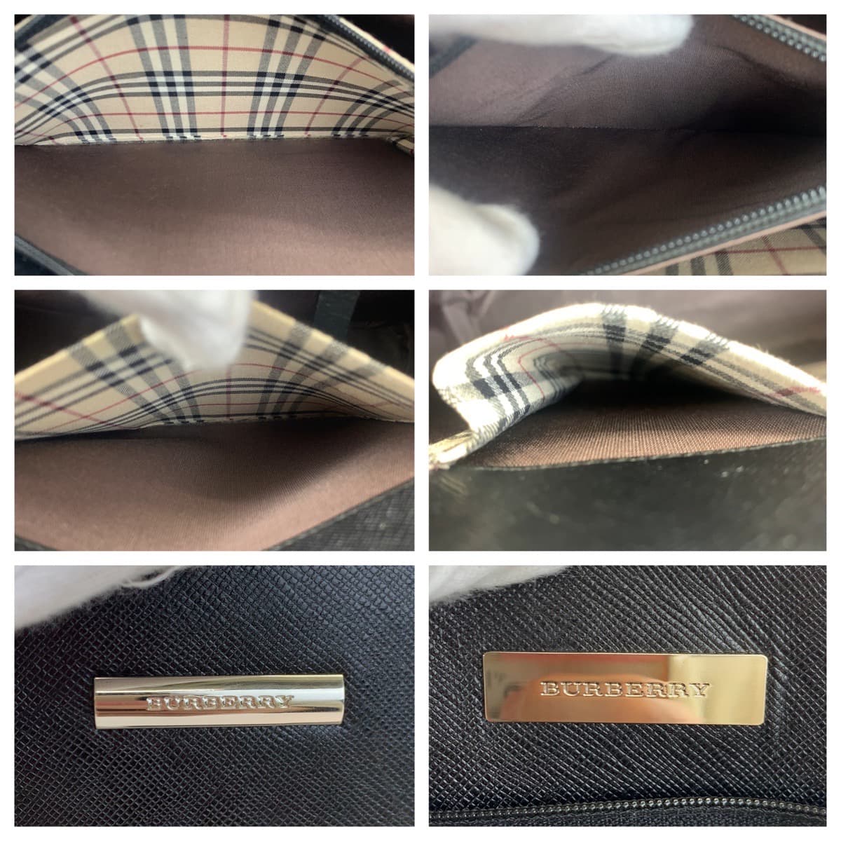BURBERRY バーバリー ノヴァチェック ブラック 黒 レザー トートバッグ ハンドバッグ  レディース