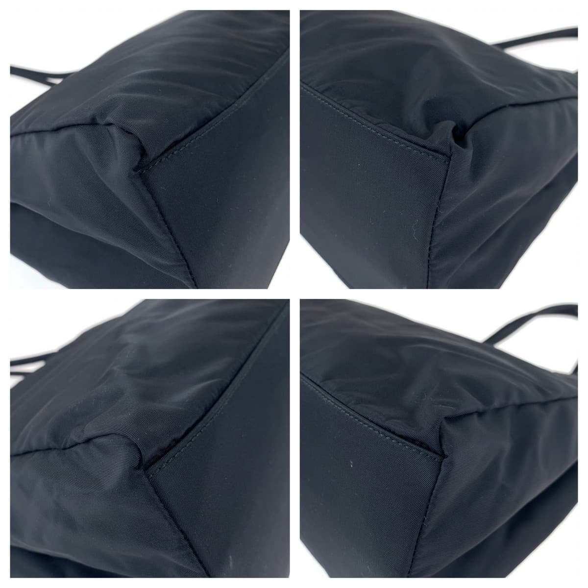 PRADA Prada Tessuto Black Nylon Handbag Tote Bag for Women