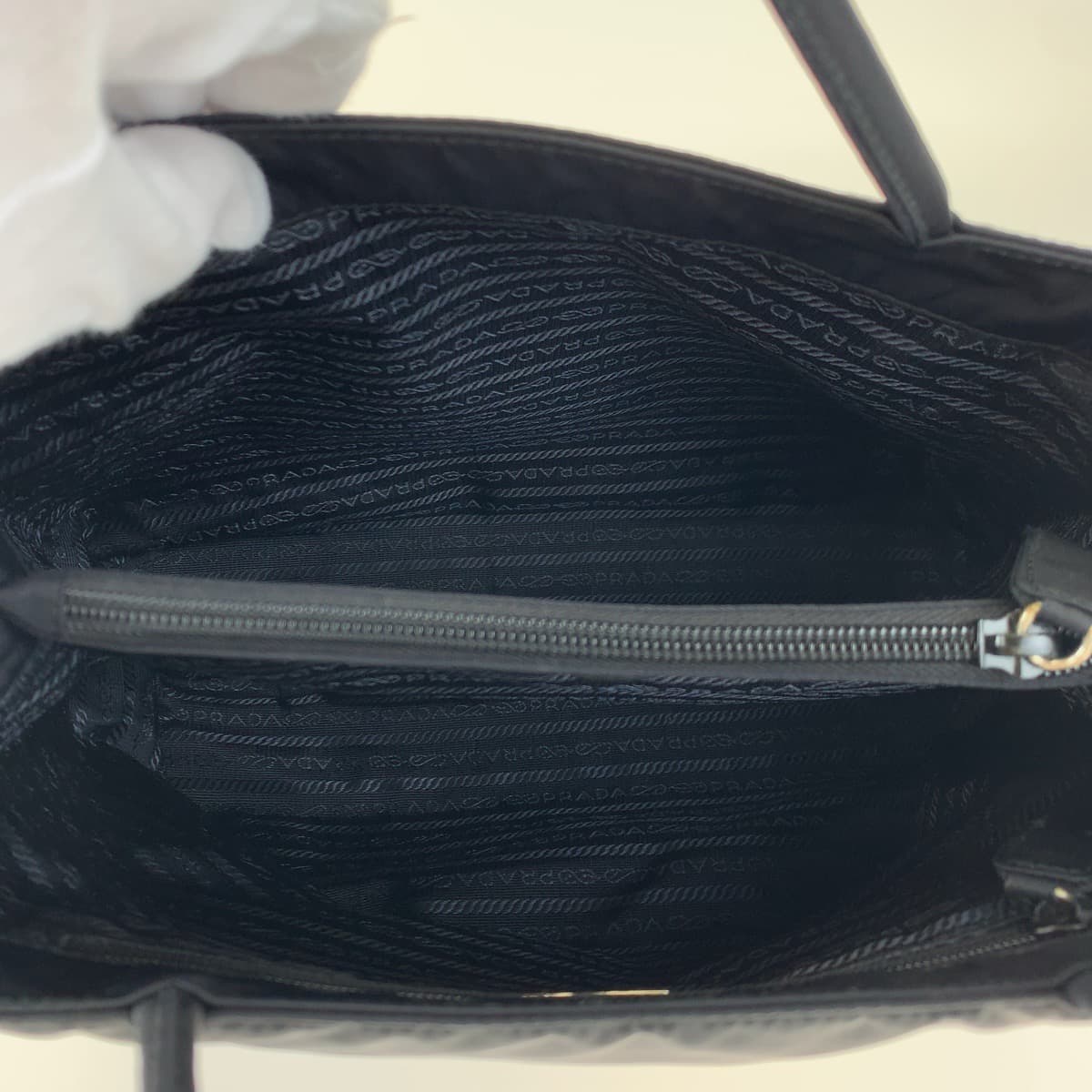 PRADA Prada Tessuto Black Nylon Handbag Tote Bag for Women