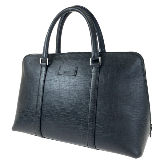GUCCI グッチ ブラック 黒 レザー 114537 ビジネスバッグ ハンドバッグ  メンズ