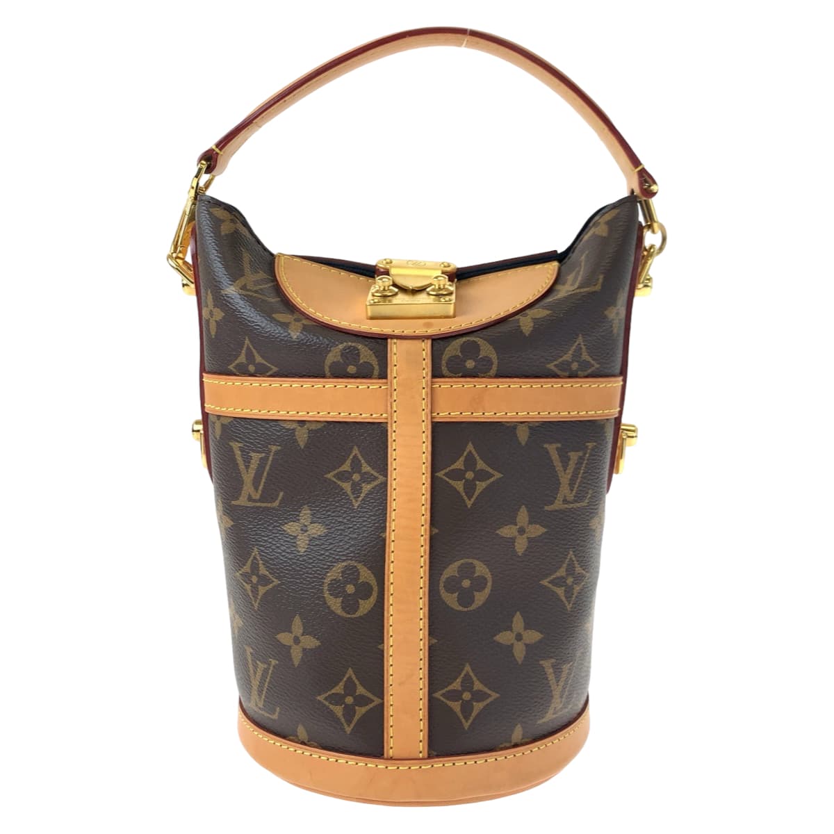 LOUIS VUITTON ルイヴィトン モノグラム ダッフルバッグ ブラウン 茶 PVC M43587 ショルダーバッグ ハンドバッグ 2way  レディース