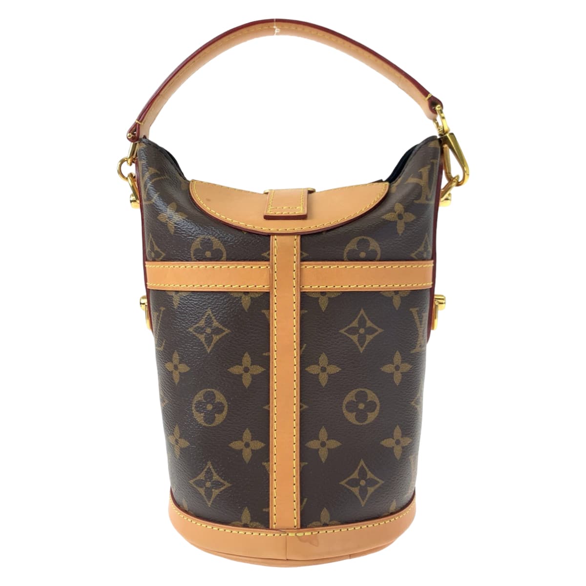 LOUIS VUITTON ルイヴィトン モノグラム ダッフルバッグ ブラウン 茶 PVC M43587 ショルダーバッグ ハンドバッグ 2way  レディース