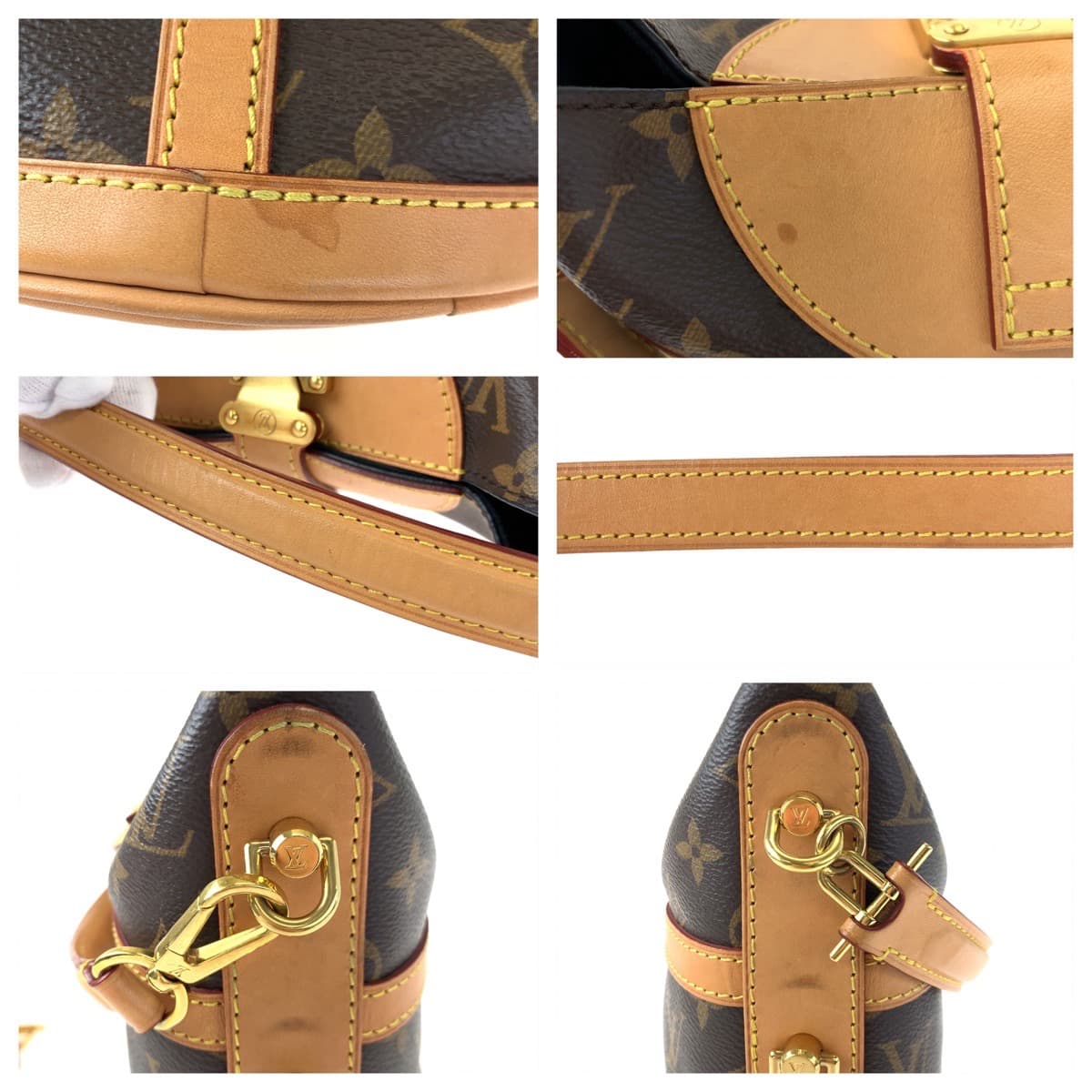 LOUIS VUITTON ルイヴィトン モノグラム ダッフルバッグ ブラウン 茶 PVC M43587 ショルダーバッグ ハンドバッグ 2way  レディース