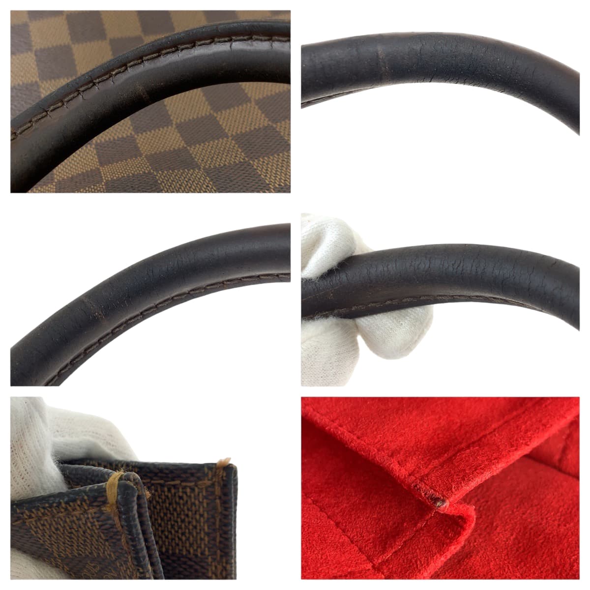LOUIS VUITTON ルイヴィトン ダミエ サックプラ ブラウン 茶 PVC N51140 ハンドバッグ トートバッグ  レディース