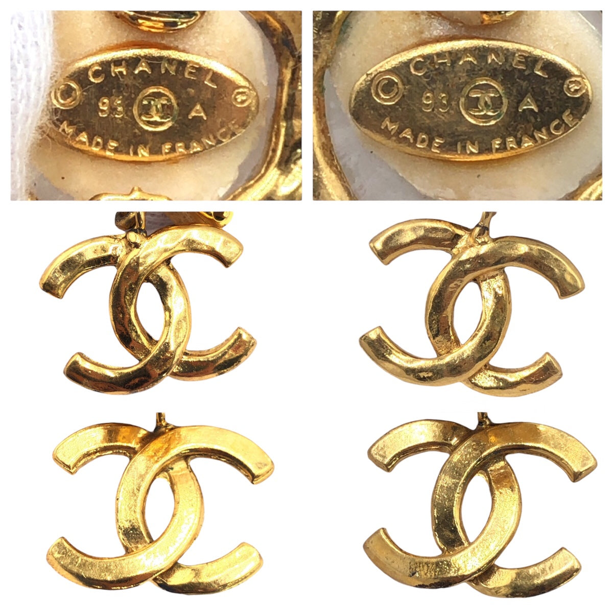 CHANEL シャネル ココマーク ゴールド 金 メタル / フェイクパール イヤリング 耳飾り  レディース