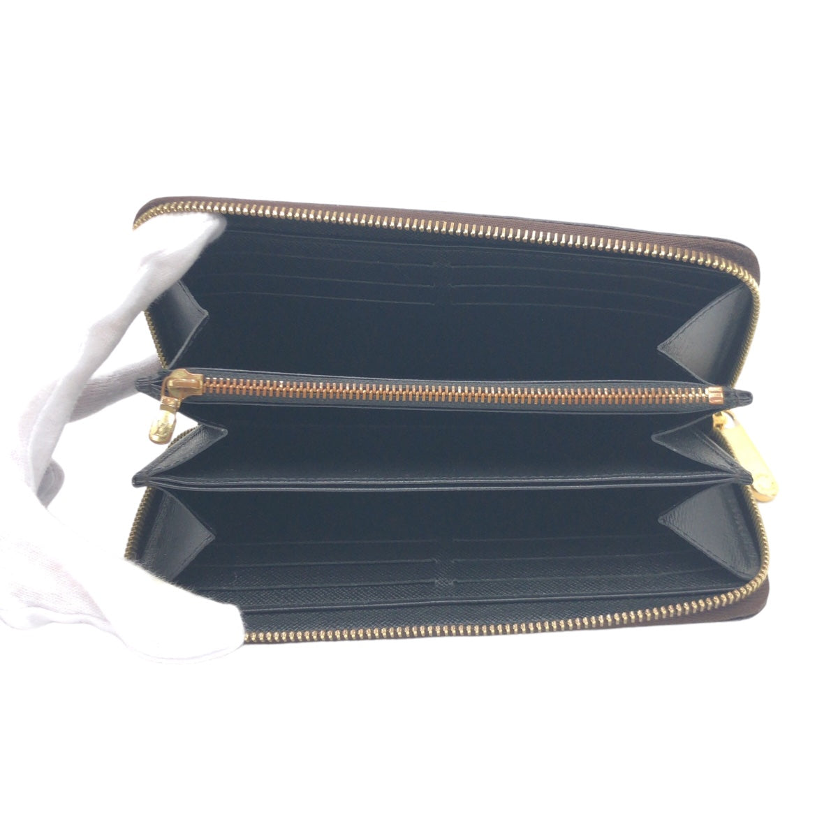 LOUIS VUITTON ルイヴィトン モノグラム ジャイアント リバース ジッピーウォレット ブラウン 茶 ゴールド金具 PVC M69353 長財布 ラウンドファスナー  メンズ