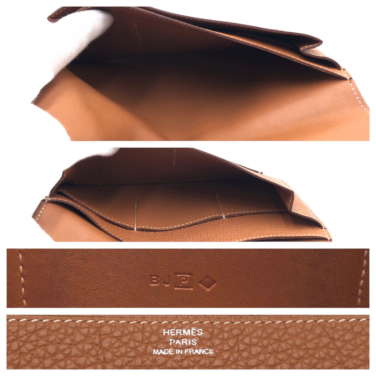 HERMES エルメス ドゴンGM  男女兼用 ゴールド シルバー金具 トゴ 長財布 ロングウォレット ◻︎P刻印  レディース