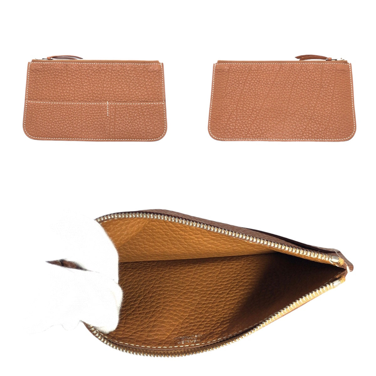 HERMES エルメス ドゴンGM  男女兼用 ゴールド シルバー金具 トゴ 長財布 ロングウォレット ◻︎P刻印  レディース