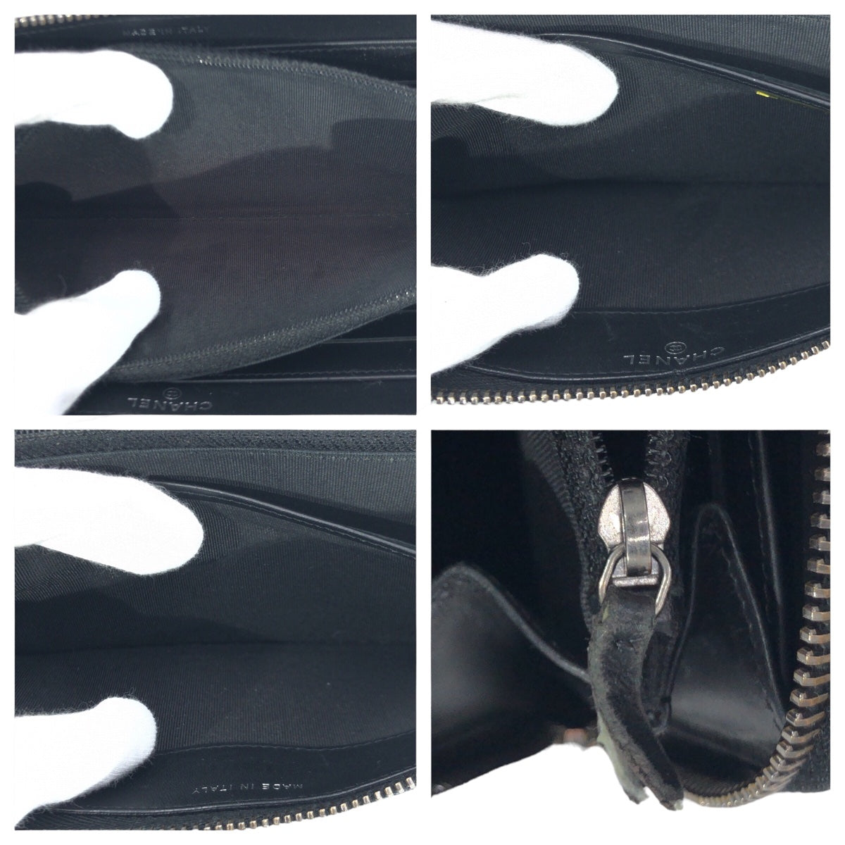 CHANEL シャネル マトラッセ エンブロイダリー 2.55 ココマーク ブラック 黒 シルバー金具 ラムスキン 長財布 ラウンドファスナー ラウンドジップ  レディース