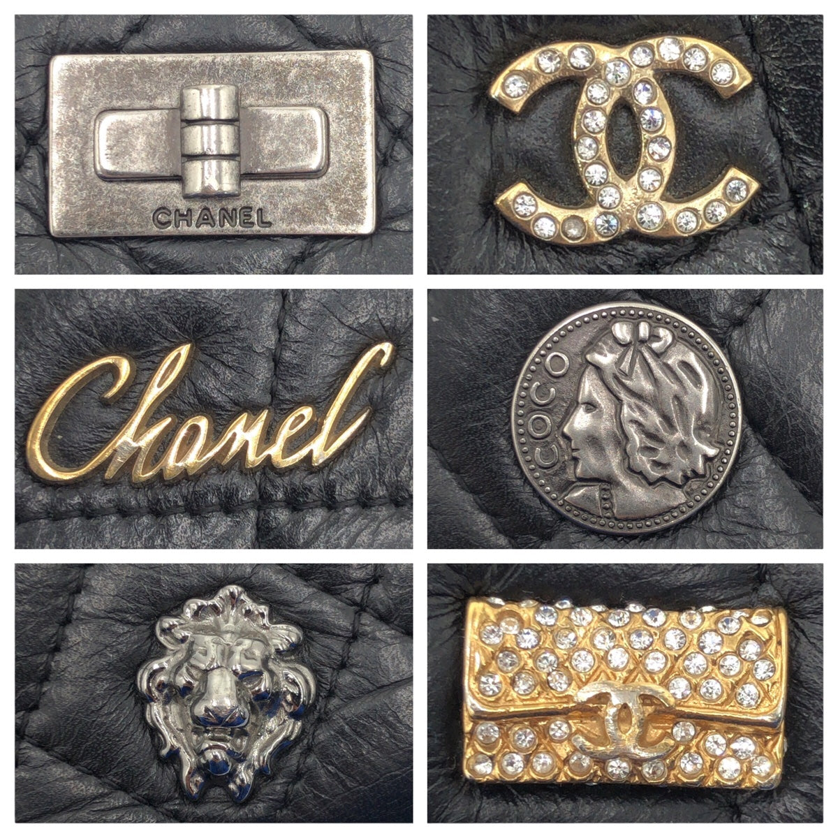 CHANEL シャネル マトラッセ エンブロイダリー 2.55 ココマーク ブラック 黒 シルバー金具 ラムスキン 長財布 ラウンドファスナー ラウンドジップ  レディース