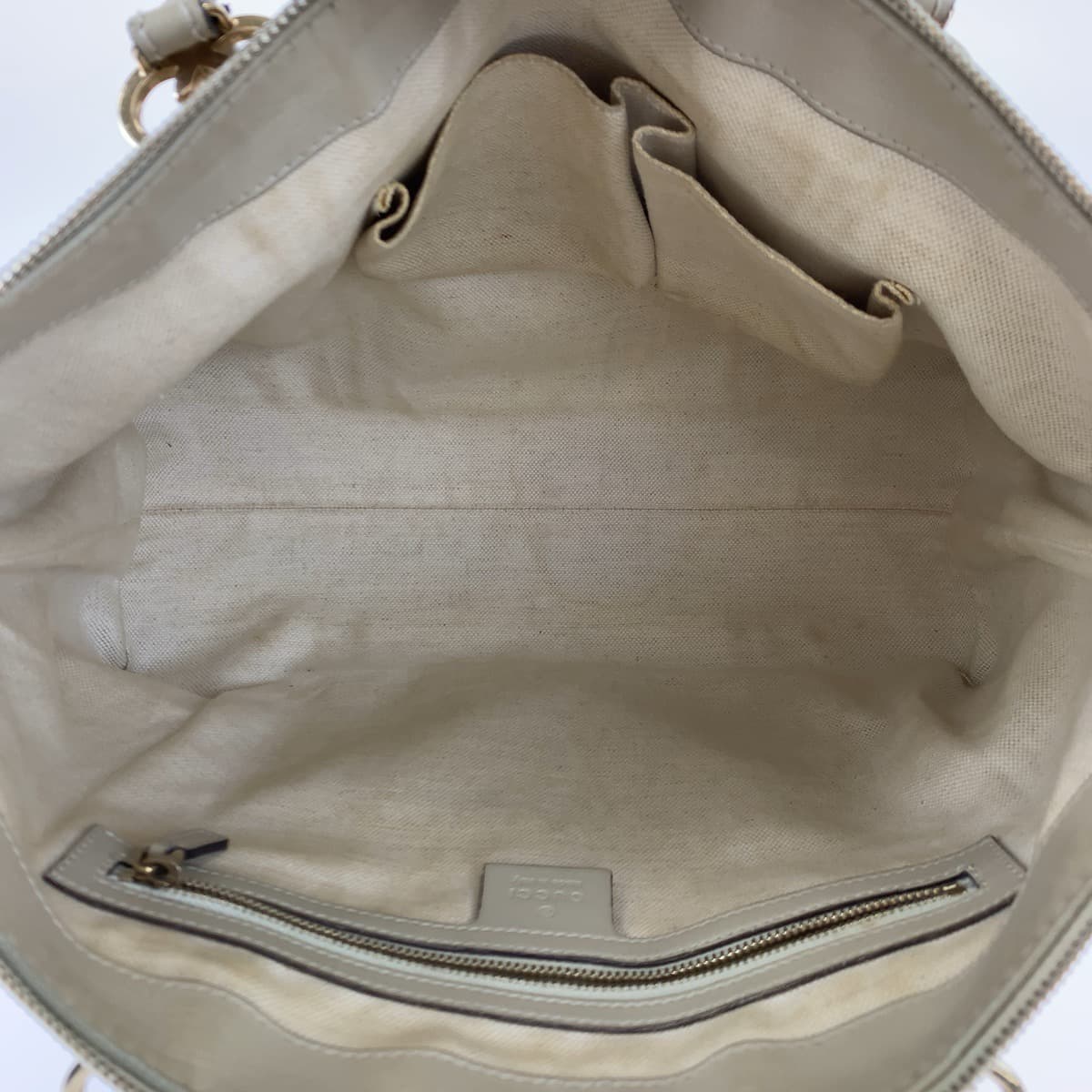 GUCCI グッチ ラブリー ベージュ ゴールド金具 GGキャンバス 257069 トートバッグ ハンドバッグ  レディース