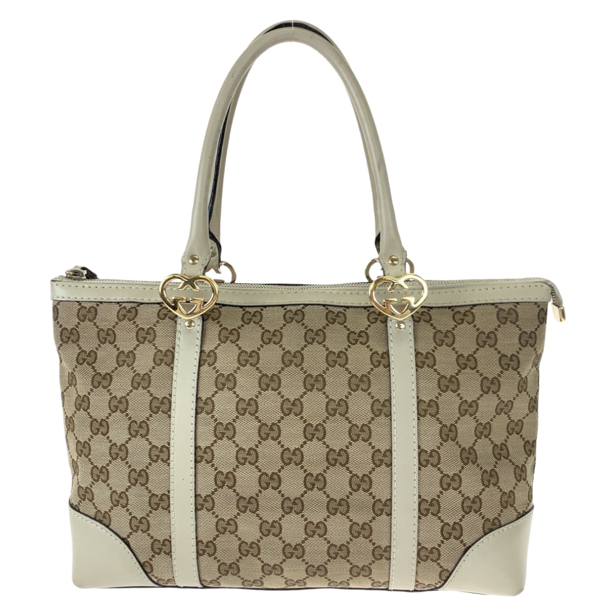 GUCCI グッチ ラブリー ベージュ ゴールド金具 GGキャンバス 257069 トートバッグ ハンドバッグ  レディース