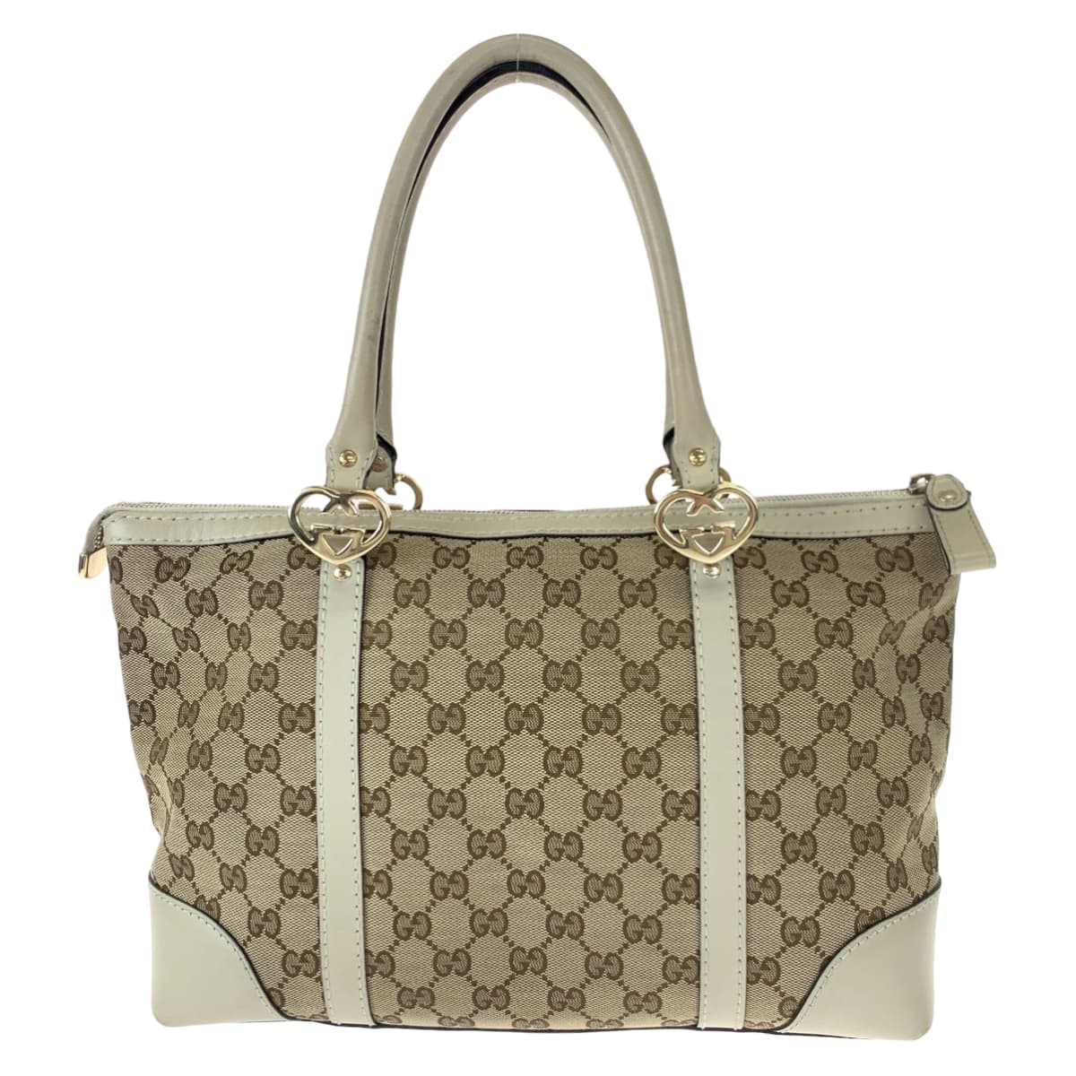 GUCCI グッチ ラブリー ベージュ ゴールド金具 GGキャンバス 257069 トートバッグ ハンドバッグ  レディース