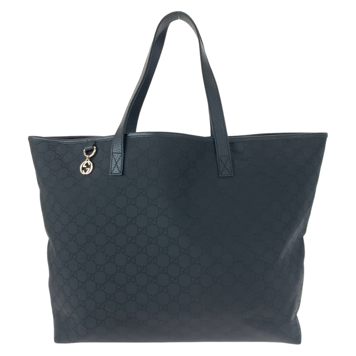 GUCCI グッチ インターロッキング ブラック 黒 ナイロン 211525 ショルダーバッグ トートバッグ  メンズ